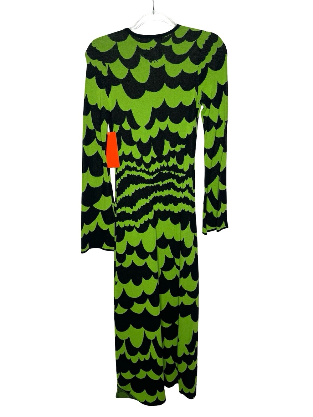 Simon Miller Green and Black Long Sleeve Midi Dress - Picture 10 of 13